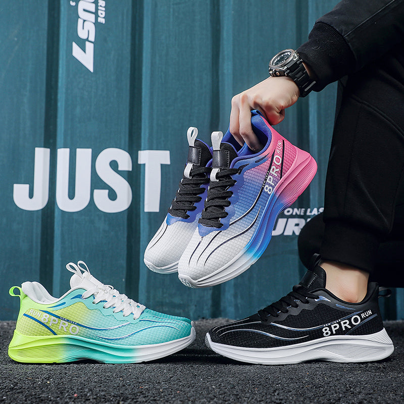 ♛𝔽𝕦𝕤𝕚𝕠𝕟 𝔽𝕠𝕔𝕦𝕤☢︎ᴄᴀꜱᴜᴀʟ ꜱɴᴇᴀᴋᴇʀ ♜✽𝟤𝟢𝟤𝟧✽春夏新款夏季繽紛漸層陽光帥氣運動鞋 男女款 大🦶款 (39-50號) F519