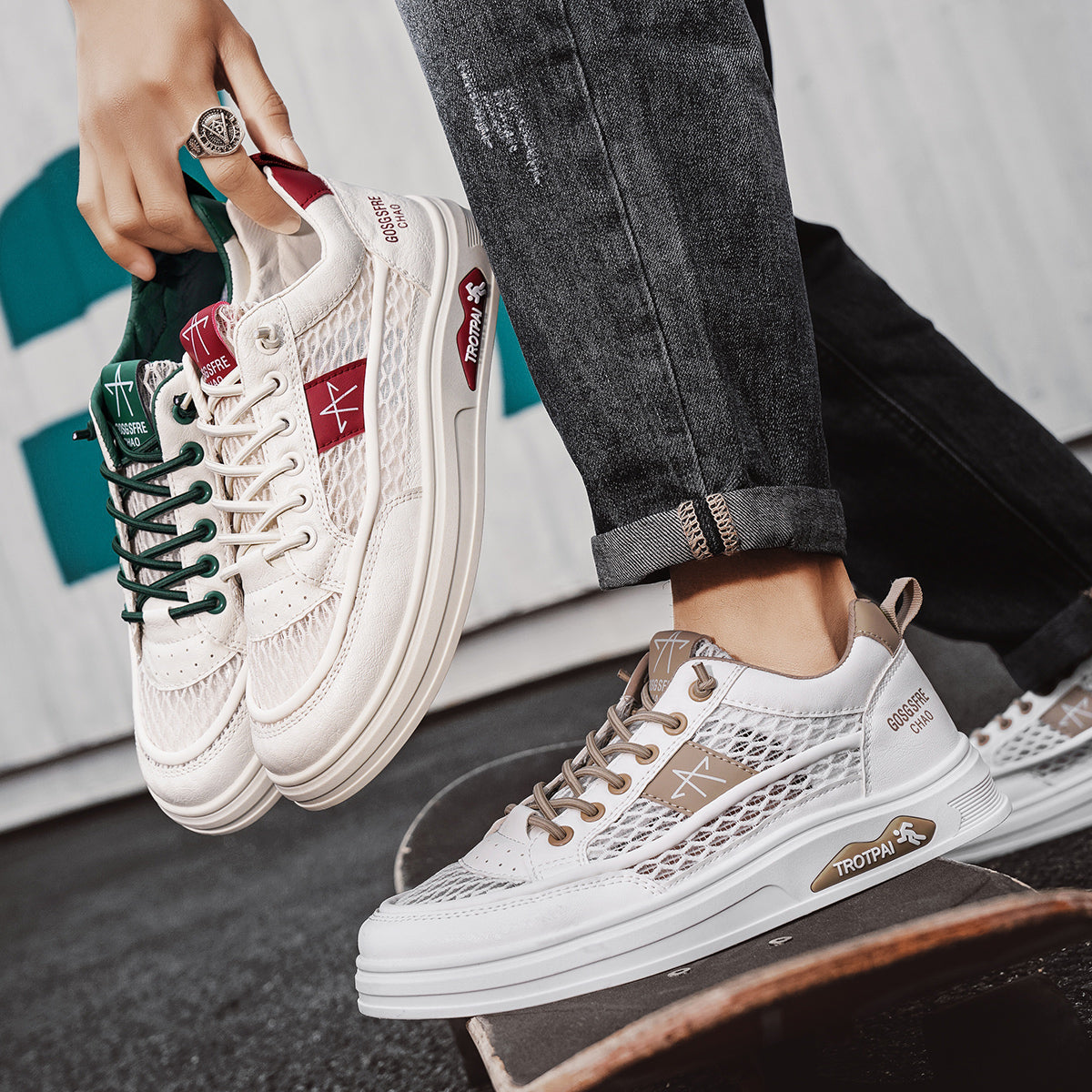 ♛𝔽𝕦𝕤𝕚𝕠𝕟 𝔽𝕠𝕔𝕦𝕤☢︎ꜱᴋᴀᴛᴇ ꜱʜᴏᴇꜱ♜ ✽𝟤𝟢𝟤𝟧✽春夏新款GRIDRUN格動潮流增高板鞋 中性男女款