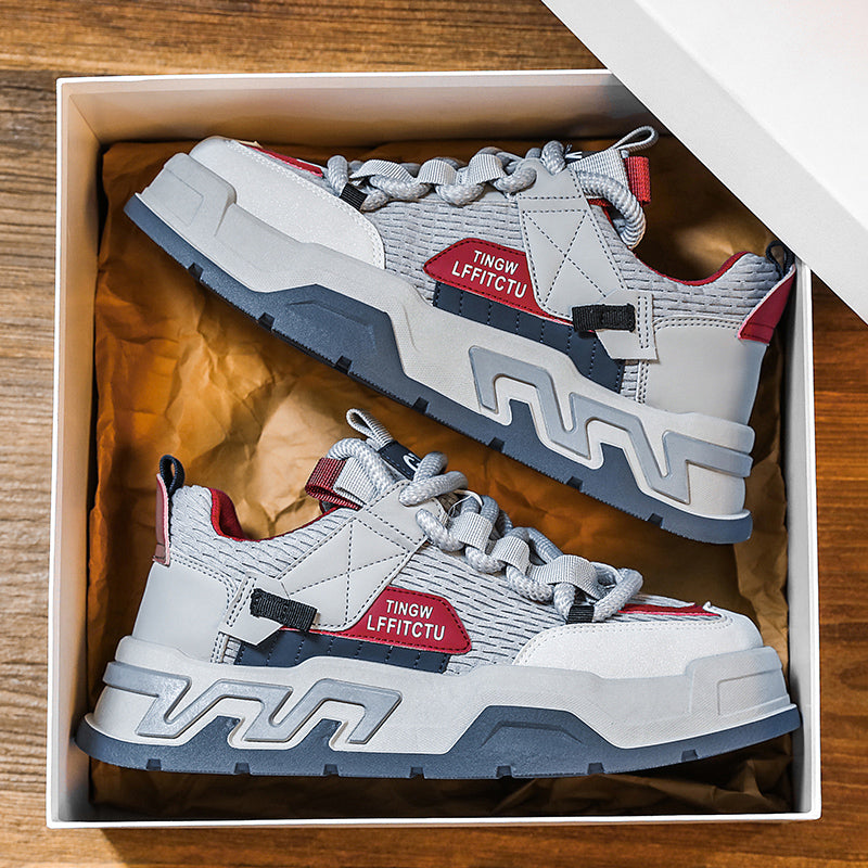 ♛𝔽𝕦𝕤𝕚𝕠𝕟 𝔽𝕠𝕔𝕦𝕤☢︎ᴄᴀꜱᴜᴀʟ ꜱɴᴇᴀᴋᴇʀ ♜ ✽𝟤𝟢𝟤𝟧✽秋冬新款運動支撐隱形增高籃球運動鞋 男女款 情侶款 LL-28