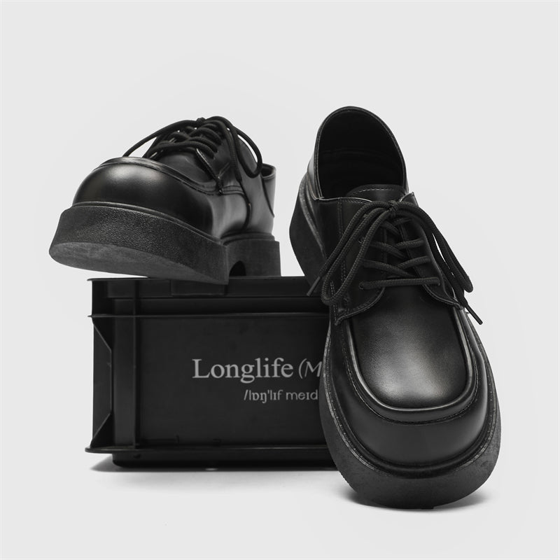 ♛𝔽𝕦𝕤𝕚𝕠𝕟 𝔽𝕠𝕔𝕦𝕤☢︎ᴄᴀꜱᴜᴀʟ ᴅʀᴇꜱꜱ ♜✽2025✽經典紳士增高厚底皮鞋 男女款 ʏᴢ𝟣𝟢𝟨