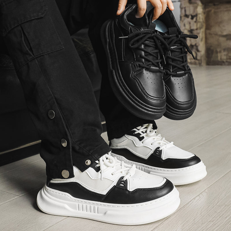 ♛𝔽𝕦𝕤𝕚𝕠𝕟 𝔽𝕠𝕔𝕦𝕤☢︎ꜱᴋᴀᴛᴇ ꜱʜᴏᴇꜱ ♜✽𝟤𝟢𝟤𝟧✽春夏新款復古經典黑白配板鞋 男女款(39-45碼) KC06