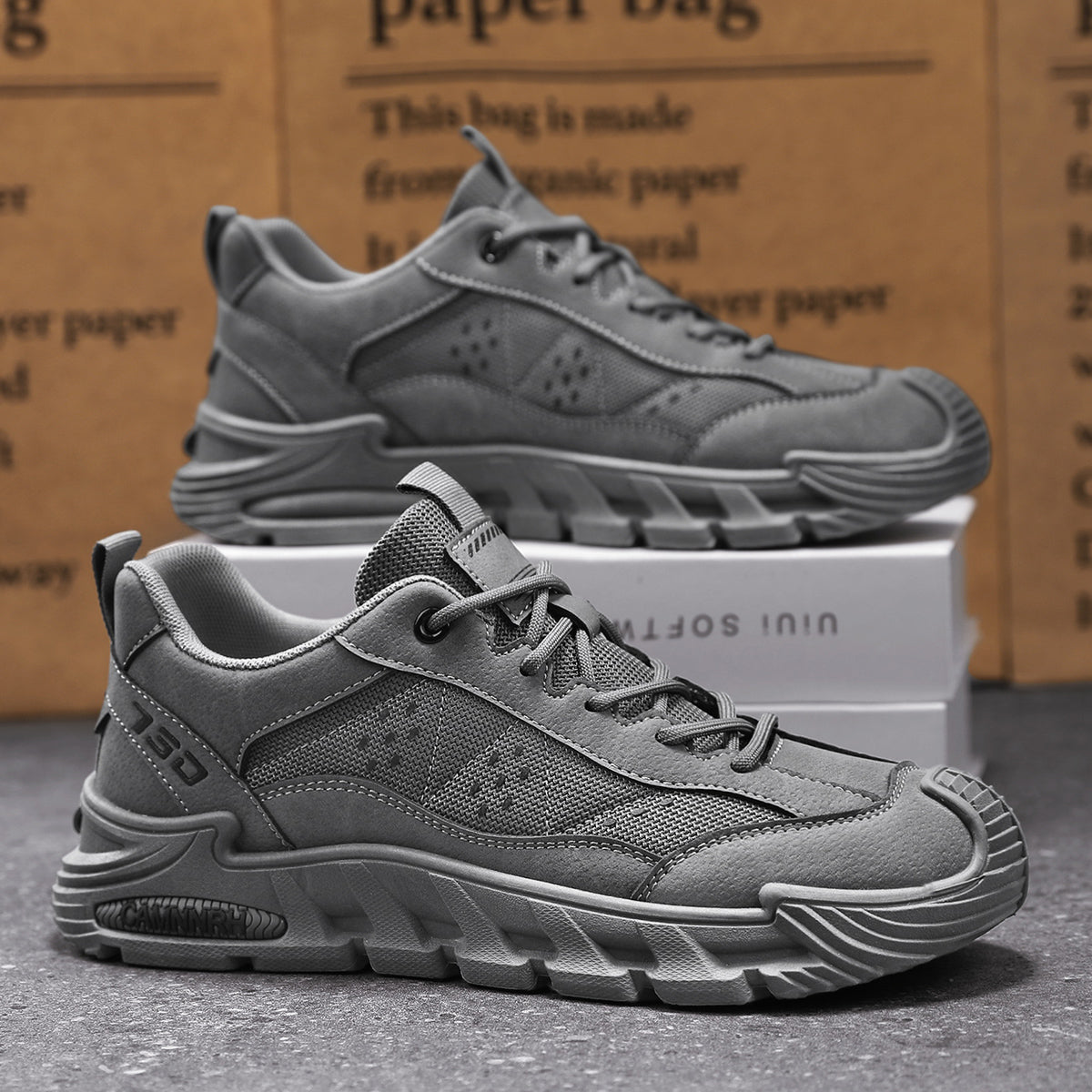 ♛𝔽𝕦𝕤𝕚𝕠𝕟 𝔽𝕠𝕔𝕦𝕤☢︎ᴄᴀꜱᴜᴀʟ ꜱɴᴇᴀᴋᴇʀ ♜✽𝟤𝟢𝟤𝟧✽ 低調風戰地求生增高運動鞋 中性男女款 ᴍx𝟥𝟢𝟤