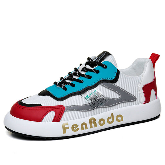 ♛𝔽𝕦𝕤𝕚𝕠𝕟 𝔽𝕠𝕔𝕦𝕤☢︎ᴄᴀꜱᴜᴀʟ ꜱɴᴇᴀᴋᴇʀ ♜✽𝟤𝟢𝟤𝟧✽春夏拼色塗鴉系列休閒運動鞋 中性男女款 x𝟢𝟣𝟫