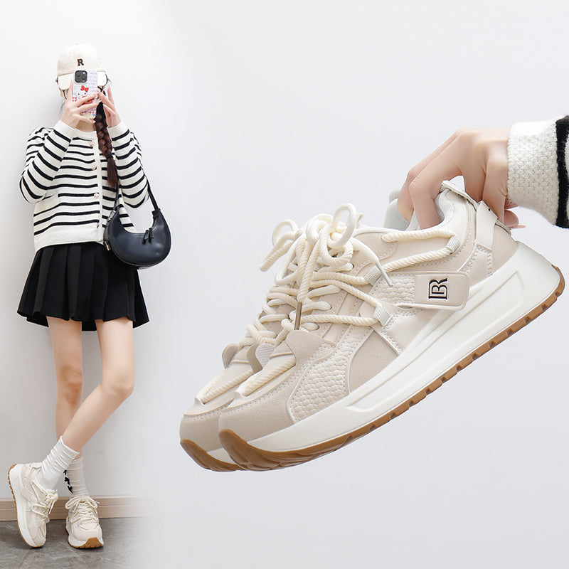 ♛𝔽𝕦𝕤𝕚𝕠𝕟 𝔽𝕠𝕔𝕦𝕤☢︎ꜰʟᴇxɪɴɢ-ꜱʜᴏᴇꜱ ♜ ✽𝟤𝟢𝟤𝟧✽ 春夏新款時尚潮流厚底增高運動鞋 女款(35-40號) JD-20