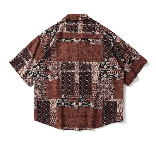 𝕃oose 𝔽it ☞𝟤𝟢𝟤𝟧 ☜日式古著民族風休閒寬鬆襯衫 PZ-0