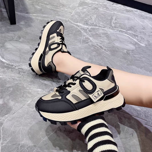 ♛𝔽𝕦𝕤𝕚𝕠𝕟 𝔽𝕠𝕔𝕦𝕤☢︎ꜰʟᴇxɪɴɢ-ꜱʜᴏᴇꜱ ♜✽𝟤𝟢𝟤𝟧✽ 夏季新款厚底M標休閒增高運動鞋 女款 (35-40號)D2