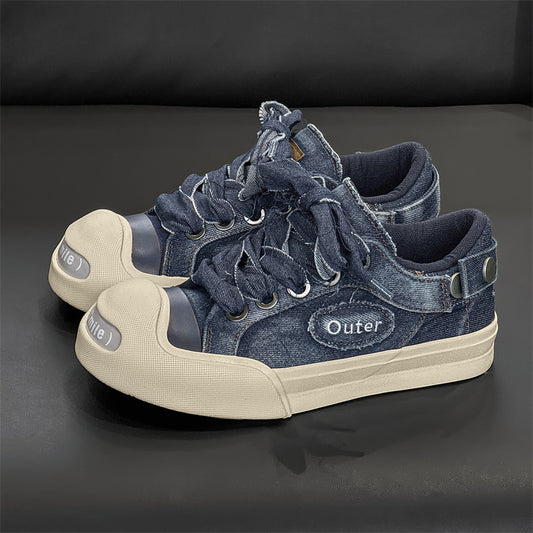 ♛𝔽𝕦𝕤𝕚𝕠𝕟 𝔽𝕠𝕔𝕦𝕤☢︎ꜱᴋᴀᴛᴇ ꜱʜᴏᴇꜱ ♜✽𝟤𝟢𝟤𝟧✽春夏新款牛津開口笑帆布板鞋 男女款 HX27