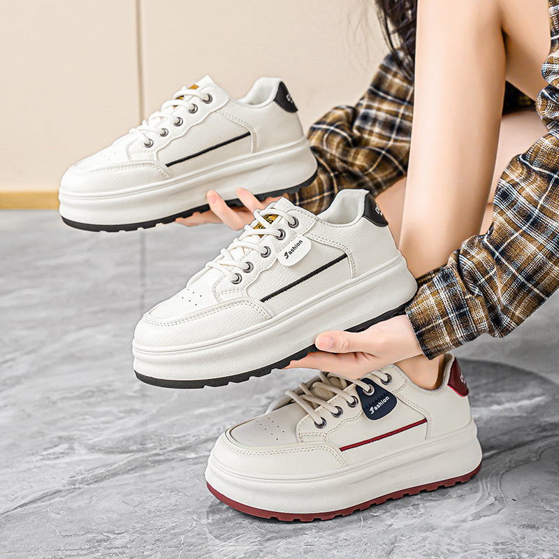 ♛𝔽𝕦𝕤𝕚𝕠𝕟 𝔽𝕠𝕔𝕦𝕤☢︎ꜰʟᴇxɪɴɢ-ꜱʜᴏᴇꜱ ♜✽𝟤𝟢𝟤𝟧✽ 春夏新款可愛風休閒百搭厚底增高𝟧ᴄᴍ鞋 女款 (35-40號) xꜰ𝟤𝟤𝟩𝟢-𝟣