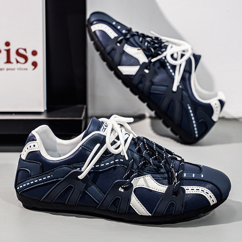 ♛𝔽𝕦𝕤𝕚𝕠𝕟 𝔽𝕠𝕔𝕦𝕤☢︎ᴄᴀꜱᴜᴀʟ ꜱɴᴇᴀᴋᴇʀ ♜ ✽𝟤𝟢𝟤𝟧✽秋冬新款運動包覆平底賽車運動鞋 男女款 情侶款 大🦶款 (39-46號) M28