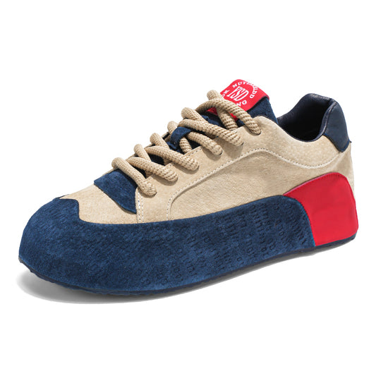 ♛𝔽𝕦𝕤𝕚𝕠𝕟 𝔽𝕠𝕔𝕦𝕤☢︎ꜱᴋᴀᴛᴇ ꜱʜᴏᴇꜱ ♜✽𝟤𝟢𝟤𝟧✽新款拼色增高厚底板鞋 中性男女款