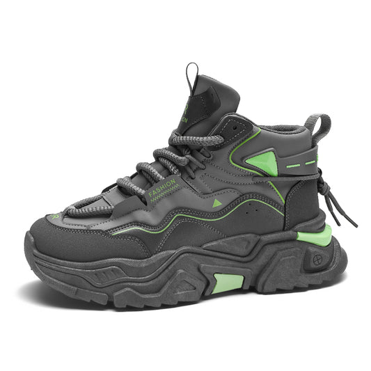 ♛𝔽𝕦𝕤𝕚𝕠𝕟 𝔽𝕠𝕔𝕦𝕤☢︎ᴄᴀꜱᴜᴀʟ ꜱɴᴇᴀᴋᴇʀ ♜✽𝟤𝟢𝟤𝟧✽春夏Cyber Trek高筒增高厚底運動鞋 男女中性款 ᴍᴄ𝟥𝟤