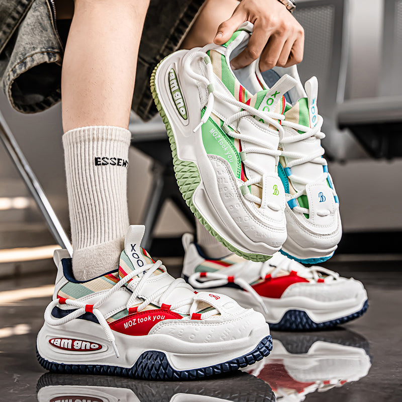 ♛𝔽𝕦𝕤𝕚𝕠𝕟 𝔽𝕠𝕔𝕦𝕤☢︎ᴄᴀꜱᴜᴀʟ ꜱɴᴇᴀᴋᴇʀ ♜✽𝟤𝟢𝟤𝟧✽ 春夏新款隱形增高鱷魚風老爹鞋運動鞋 男女款 大🦶款 (39-48號)xf282