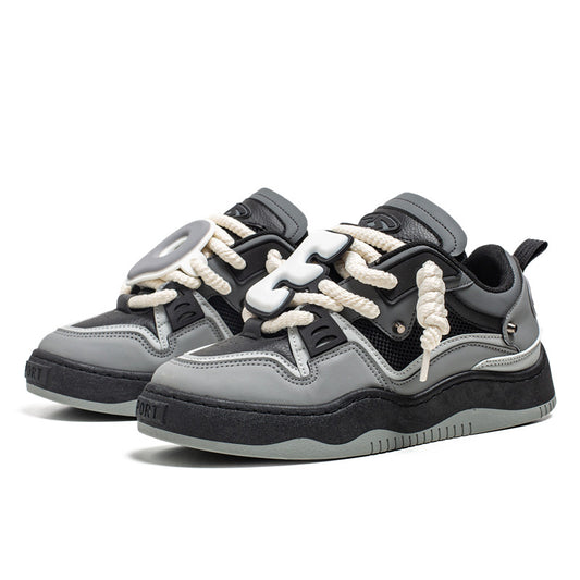 ♛𝔽𝕦𝕤𝕚𝕠𝕟 𝔽𝕠𝕔𝕦𝕤☢︎ꜱᴋᴀᴛᴇ ꜱʜᴏᴇꜱ ♜✽𝟤𝟢𝟤𝟧✽ 春夏新款經典嘻哈配色OE板鞋 男女款 情侶款 大🦶款 (36-45號) C01