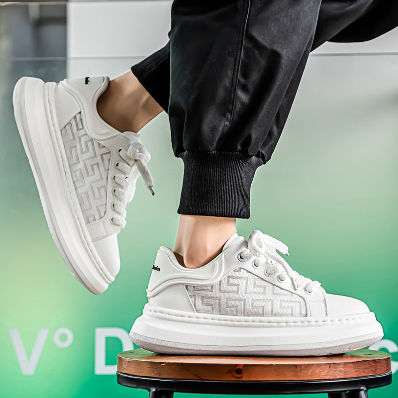 ♛𝔽𝕦𝕤𝕚𝕠𝕟 𝔽𝕠𝕔𝕦𝕤☢︎ꜱᴋᴀᴛᴇ ꜱʜᴏᴇꜱ♜ ✽𝟤𝟢𝟤𝟧✽春夏新款經典大底隱形印花超透氣增高板鞋 男女款 LK77