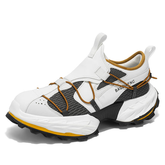 ♛𝔽𝕦𝕤𝕚𝕠𝕟 𝔽𝕠𝕔𝕦𝕤☢︎ᴄᴀꜱᴜᴀʟ ꜱɴᴇᴀᴋᴇʀ ♜ ✽𝟤𝟢𝟤𝟧✽春夏新款 HeteroRun中筒厚底休閒厚底運動鞋 男女款 ʟ𝟥𝟤𝟣