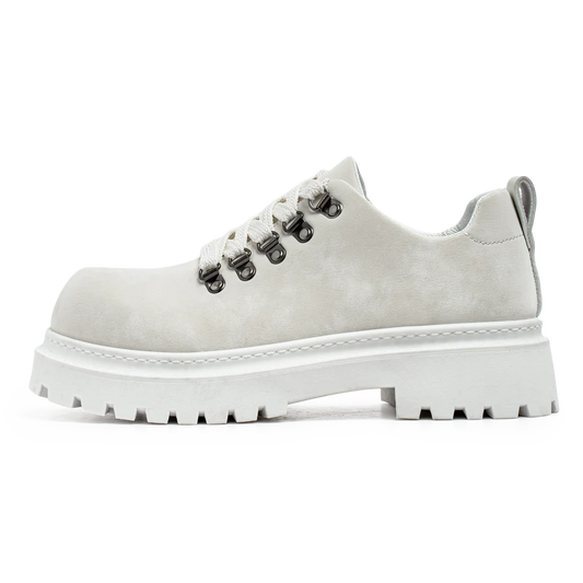 ♛𝔽𝕦𝕤𝕚𝕠𝕟 𝔽𝕠𝕔𝕦𝕤☢︎ᴄᴀꜱᴜᴀʟ ᴅʀᴇꜱꜱ ♜✽𝟤𝟢𝟤𝟧✽ 春夏新款Monarch復古圓頭增高厚底皮鞋 中性男女款 ᴊᴅ𝟥𝟧