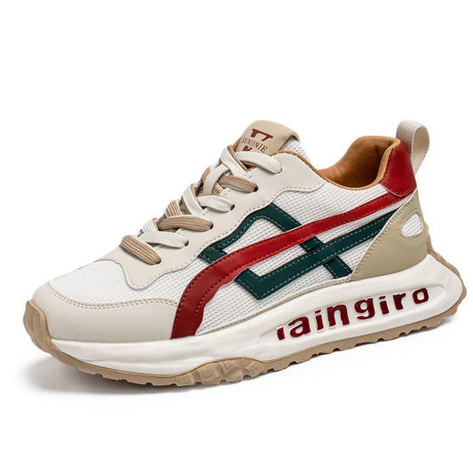 ♛𝔽𝕦𝕤𝕚𝕠𝕟 𝔽𝕠𝕔𝕦𝕤☢︎ᴄᴀꜱᴜᴀʟ ꜱɴᴇᴀᴋᴇʀ ♜✽𝟤𝟢𝟤𝟧✽ 春夏新款TRACKWAVE 撞色休閒增高運動鞋 男女款 ᴛᴊ𝟧𝟢𝟤