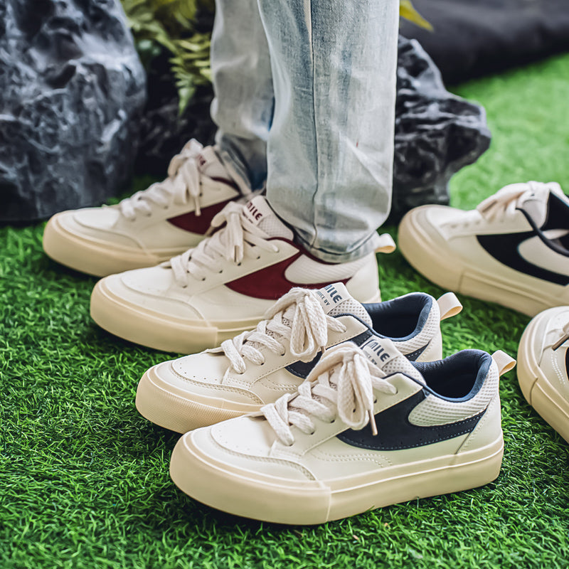 ♛𝔽𝕦𝕤𝕚𝕠𝕟 𝔽𝕠𝕔𝕦𝕤☢︎ꜱᴋᴀᴛᴇ ꜱʜᴏᴇꜱ ♜✽𝟤𝟢𝟤𝟧✽ 春夏新款時尚百搭橡膠底復古小白鞋板鞋 男女款 xɴ𝟣𝟢𝟣