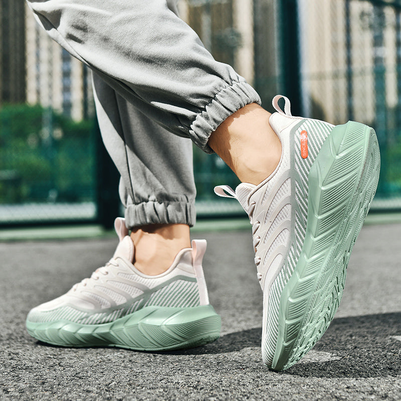 ♛𝔽𝕦𝕤𝕚𝕠𝕟 𝔽𝕠𝕔𝕦𝕤☢︎ᴄᴀꜱᴜᴀʟ ꜱɴᴇᴀᴋᴇʀ ♜ ✽𝟤𝟢𝟤𝟧✽春夏新款波浪紋鋸齒鞋底大支撐運動鞋 男女款 大🦶款 (39-47號) ᴊᴀ𝟫𝟣