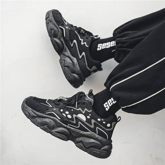 ♛𝔽𝕦𝕤𝕚𝕠𝕟 𝔽𝕠𝕔𝕦𝕤☢︎ᴄᴀꜱᴜᴀʟ ꜱɴᴇᴀᴋᴇʀ ♜ ✽𝟤𝟢𝟤𝟧✽春夏新款經典配色耐穿透氣厚底運動鞋 男女款 大🦶款 (39-45號) Fs82