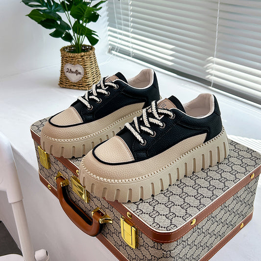 ♛𝔽𝕦𝕤𝕚𝕠𝕟 𝔽𝕠𝕔𝕦𝕤☢︎ꜰʟᴇxɪɴɢ-ꜱʜᴏᴇꜱ ♜✽𝟤𝟢𝟤𝟧✽ RedWave休閒百搭厚底增高𝟧ᴄᴍ鞋 女款 (35-40號) ᴍꜱ𝟧𝟪𝟧𝟪