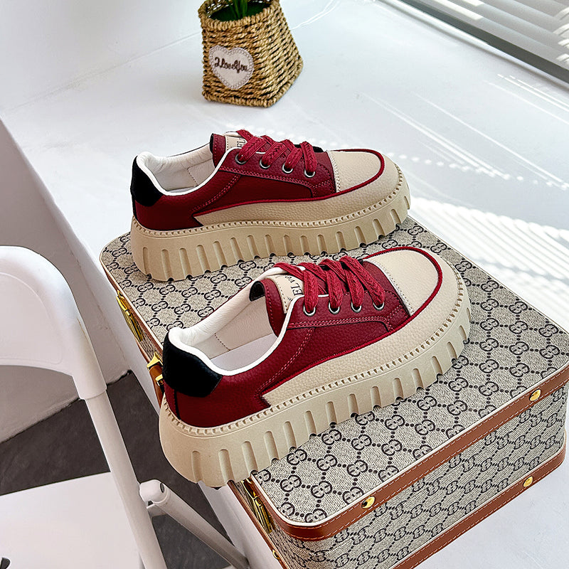 ♛𝔽𝕦𝕤𝕚𝕠𝕟 𝔽𝕠𝕔𝕦𝕤☢︎ꜰʟᴇxɪɴɢ-ꜱʜᴏᴇꜱ ♜✽𝟤𝟢𝟤𝟧✽ RedWave休閒百搭厚底增高𝟧ᴄᴍ鞋 女款 (35-40號) ᴍꜱ𝟧𝟪𝟧𝟪