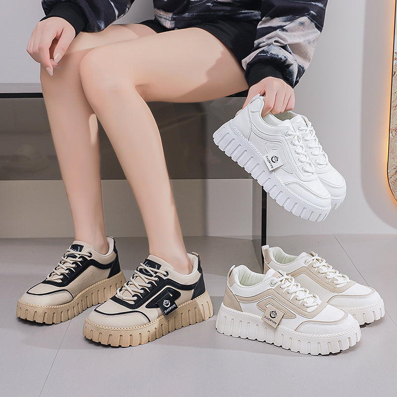 ♛𝔽𝕦𝕤𝕚𝕠𝕟 𝔽𝕠𝕔𝕦𝕤☢︎ꜰʟᴇxɪɴɢ-ꜱʜᴏᴇꜱ ♜✽𝟤𝟢𝟤𝟧✽ 春夏新款可愛風休閒百搭厚底增高𝟧ᴄᴍ鞋 女款 (35-40號) xꜰ𝟤𝟤𝟩𝟢