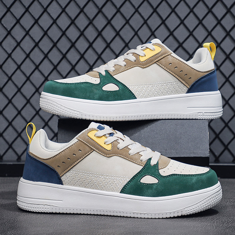 ♛𝔽𝕦𝕤𝕚𝕠𝕟 𝔽𝕠𝕔𝕦𝕤☢︎ꜱᴋᴀᴛᴇ ꜱʜᴏᴇꜱ♜ ✽𝟤𝟢𝟤𝟧✽春夏新款復古經典板鞋雙拼色增高板鞋 男女款 大🦶款 (39-47號) x𝟫𝟢𝟨