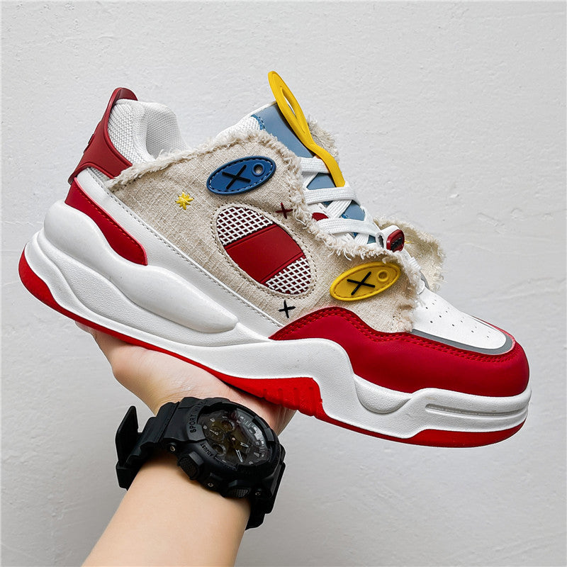 ♛𝔽𝕦𝕤𝕚𝕠𝕟 𝔽𝕠𝕔𝕦𝕤☢︎ꜱᴋᴀᴛᴇ ꜱʜᴏᴇꜱ ♜✽𝟤𝟢𝟤𝟧✽春夏新款復古街頭風包覆感十足運動板鞋 男女款 大🦶款 (39-45號) L33