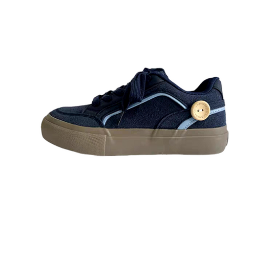 ♛𝔽𝕦𝕤𝕚𝕠𝕟 𝔽𝕠𝕔𝕦𝕤☢︎ꜱᴋᴀᴛᴇ ꜱʜᴏᴇꜱ ♜✽𝟤𝟢𝟤𝟧✽ 春夏新款時尚繽紛鈕扣版板鞋 男女情侶款(35-44號) xɴ𝟪𝟤