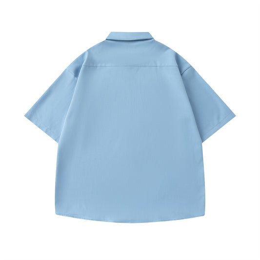 𝔼mbro 𝕊hirt𒉽美式復古可愛刺繡百搭休閒襯衫 RF-81