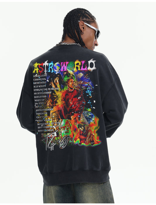 ♛𝔽𝕦𝕤𝕚𝕠𝕟 𝔽𝕠𝕔𝕦𝕤 ♛410G重磅水洗美式復古圓領厚T GH-67