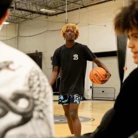 🔆𝔽𝕦𝕤𝕚𝕠𝕟 ☀ 𝔽𝕠𝕔𝕦𝕤 🔆 美式潮牌BKTSQD蟒纹風網眼短褲休閒運動四分寬松大碼速乾籃球短褲