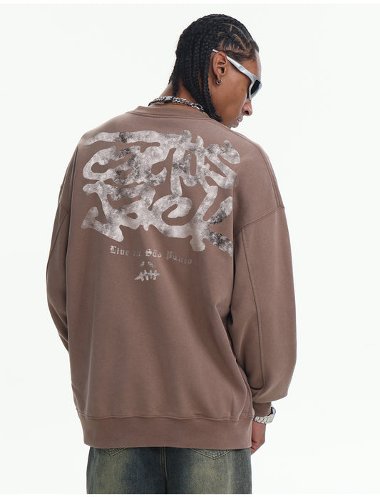 ♛𝔽𝕦𝕤𝕚𝕠𝕟 𝔽𝕠𝕔𝕦𝕤 ♛410G重磅水洗美式復古圓領厚T GH-52