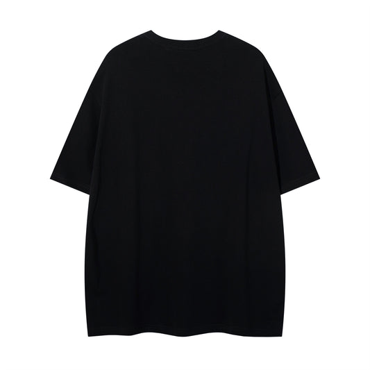 𝕃oose 𝔽it ☞𝟤𝟢𝟤𝟧 ☜美式復古圖章印花圓領男女中性 T-Shirt寬版上衣A-6