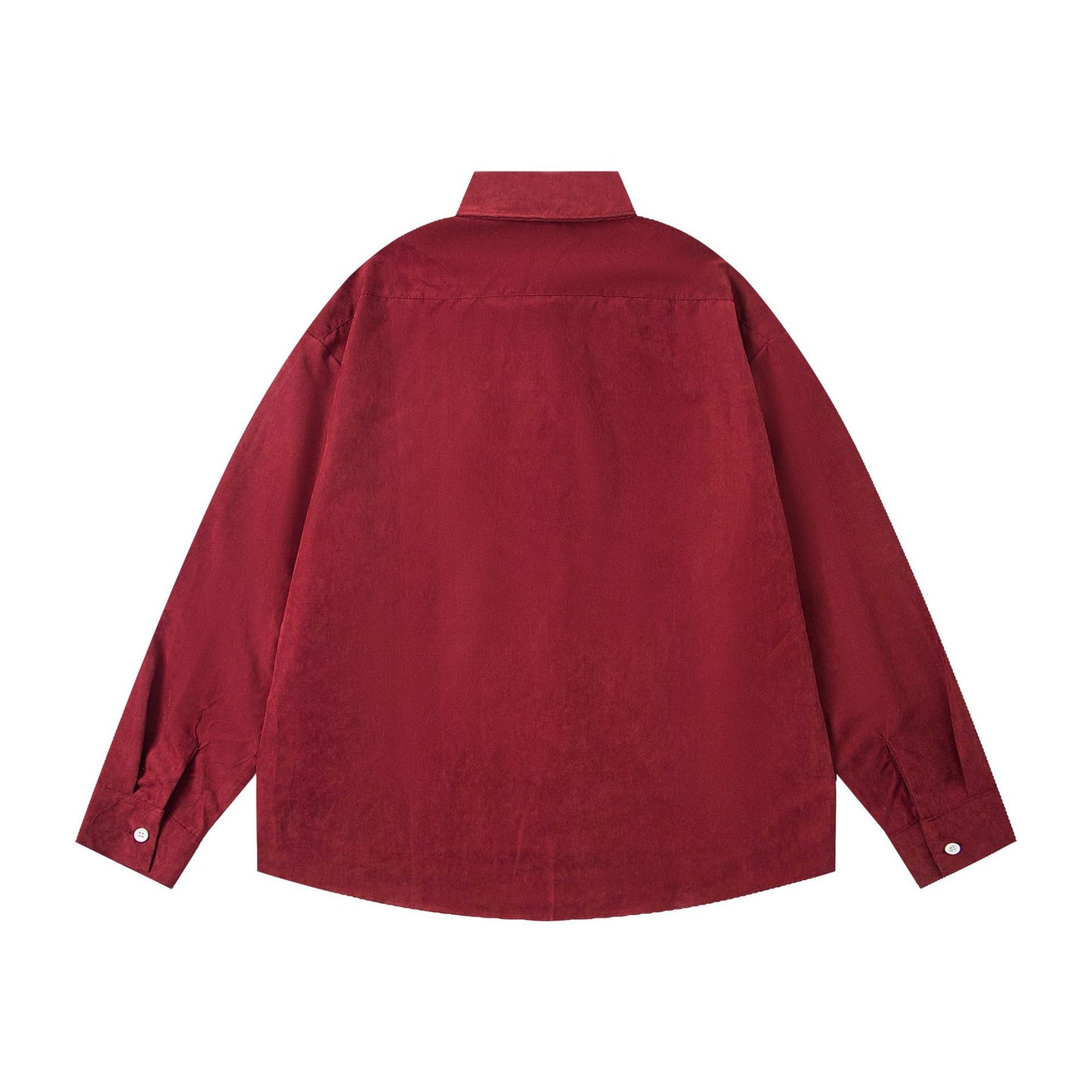 𝔼mbro 𝕊hirt𒉽2025秋冬領帶系列刺繡小花寬鬆襯衫M-369-1