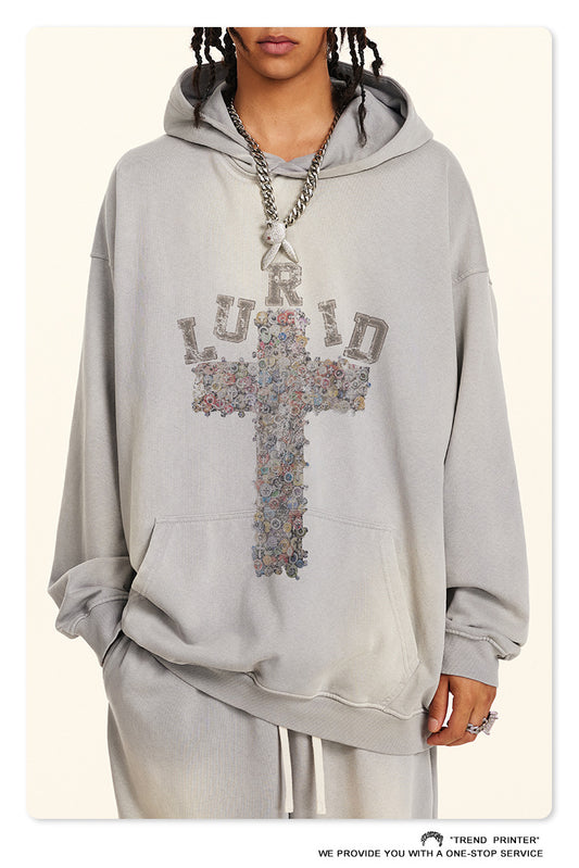 ♛𝔽𝕦𝕤𝕚𝕠𝕟 𝔽𝕠𝕔𝕦𝕤 ♛2025秋冬高磅復古水洗印花帽T 525