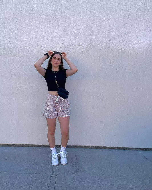 🔆𝔽𝕦𝕤𝕚𝕠𝕟 ☀ 𝔽𝕠𝕔𝕦𝕤 🔆 塗鴉復古美式短褲
