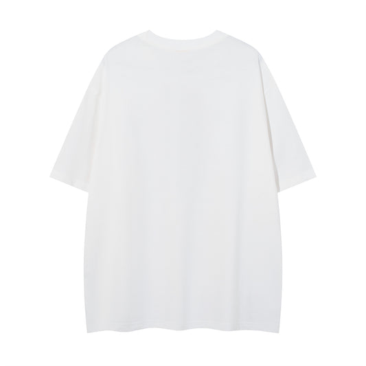 𝕃oose 𝔽it ☞𝟤𝟢𝟤𝟧 ☜美式復古小狗印花圓領男女中性 T-Shirt寬版上衣A-2