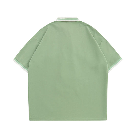 Polo Shirt𒉽美式復古綿羊翻領POLO衫JD-29