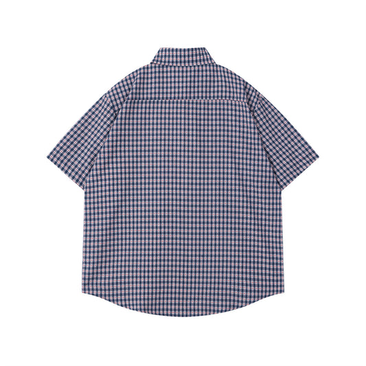 𝕃oose 𝔽it ☞𝟤𝟢𝟤𝟧 ☜美式復古字母印花短袖襯衫N-30