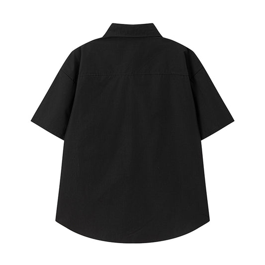 𝔼mbro 𝕊hirt𒉽 日式復古口袋針織翻領條紋襯衫 SA-6B