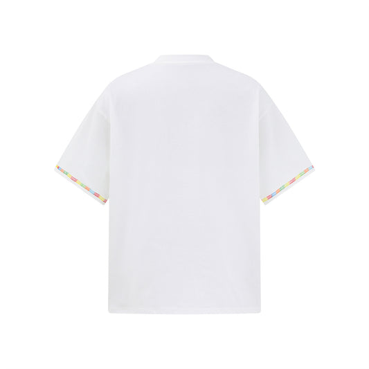 𝕃oose 𝔽it ☞𝟤𝟢𝟤𝟧 ☜領帶系列蠟筆塗鴉圓領寬版上衣A-3