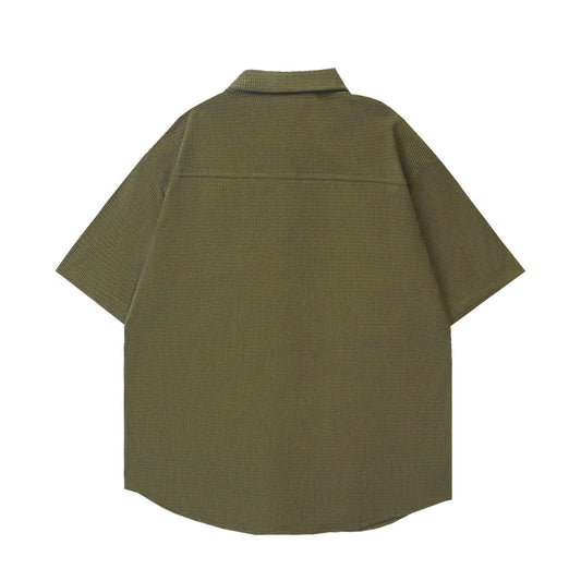 𝕃oose 𝔽it ☞𝟤𝟢𝟤𝟧 ☜領帶系列美式復古學院風短袖襯衫 C-93-1