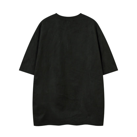 𝕃oose 𝔽it ☞𝟤𝟢𝟤𝟧 ☜美式復古字母刺繡圓領男女中性 T-Shirt寬版上衣JK-70