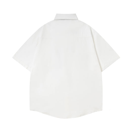 𝕃oose 𝔽it ☞𝟤𝟢𝟤𝟧 ☜領帶系列刺繡小花百搭休閒寬鬆襯衫M-369