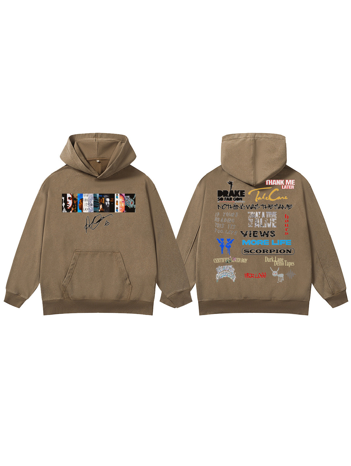 ♛𝔽𝕦𝕤𝕚𝕠𝕟 𝔽𝕠𝕔𝕦𝕤 ♛410G重磅水洗美式復古落肩連帽大學T FZ-58