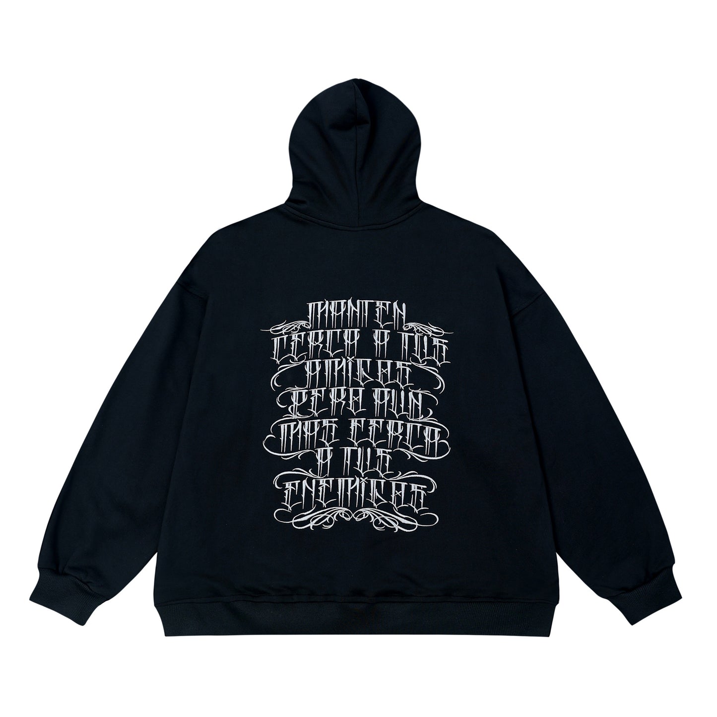 𝔽𝕦𝕤𝕚𝕠𝕟 𝔽𝕠𝕔𝕦𝕤 -ᴄʜɪᴄᴀɴᴏ♠︎悍匪♠︎ 美式嘻哈上衣電繡草寫刺青體連帽長袖大學帽T