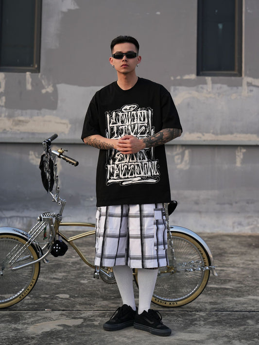 𝔽𝕦𝕤𝕚𝕠𝕟 𝔽𝕠𝕔𝕦𝕤 -ᴄʜɪᴄᴀɴᴏ♠︎悍匪♠︎ 美式西海岸嘻哈hiphop街頭塗鴉短袖