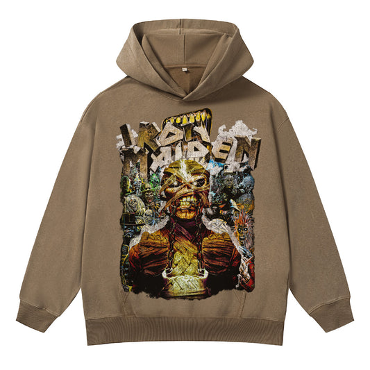 ♛𝔽𝕦𝕤𝕚𝕠𝕟 𝔽𝕠𝕔𝕦𝕤 ♛410G重磅水洗美式復古連帽大學T FZ-36